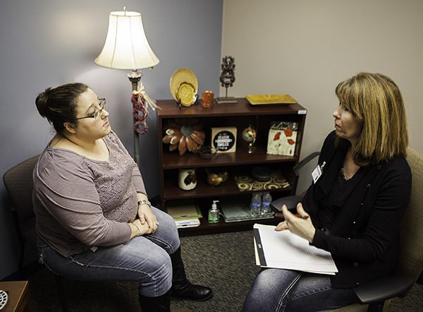 Shawnee Health Care counselor with patient
